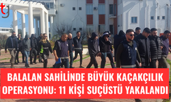 Balalan sahilinde bota sigara yükleyen 11 kişi suçüstü yakalandı