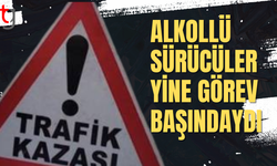 Alkollü sürücülerden iki ayrı kazada maddi hasar