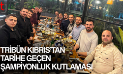 Tribün Kıbrıs tarihi şampiyonluğunu kutladı