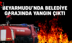 Belediyeye ait garajda yangın meydana geldi