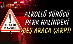 Girne’de alkollü sürücü park halindeki beş araca çarptı