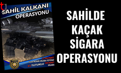 Sahilde kaçak sigara sevkiyatı suçüstü engellendi