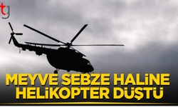 İran’da meyve sebze haline helikopter düştü