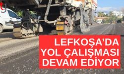 Lefkoşa Surlariçinde yol çalışması devam ediyor.