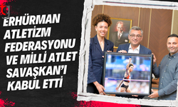Erhürman Atletizm Federasyonu ve Milli Sporcu Savaşkan ile görüştü