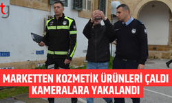 Marketten kozmetik ürünleri çaldı kameralara yakalandı