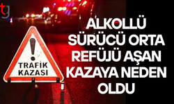 Alkollü sürücü kazaya neden oldu
