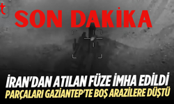 İran'dan atılan füze imha edildi, parçaları Gaziantep'te boş arazilere düştü