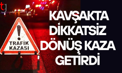 Lefkoşa’da dikkatsiz dönüş kazaya yol açtı