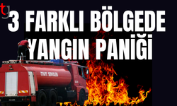 Üç farklı bölgede yangın paniği