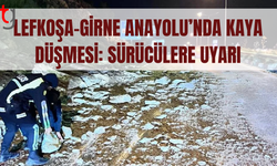 Darboğaz mevkiinde tehlike! Yola kaya parçaları düştü