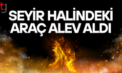 Seyir halindeki araçta yangın paniği