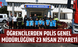 Öğrencilerden polis müdürlüğüne anlamlı ziyaret