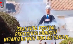 İspanya’da festivalde Netanyahu’nun kuklası yakıldı