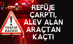 Sürücü kaçtı, araç alev aldı