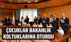 Çocuklar bakanlık koltuklarında söz sahibi oldu