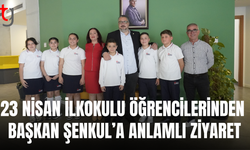 Çocuklardan Başkan Şenkul’a renkli ziyaret