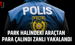 Park halindeki araçtan para çalan zanlı yakalandı