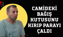 Cami içindeki bağış kutusunu kırıp parayı çaldı