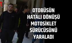 Otobüs sürücüsünün dikkatsiz manevrası kazaya neden oldu