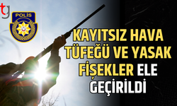 Evde yasak fişek ve kayıtsız hava tüfeği bulundu
