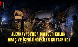 Mahsur Kalan Araç VE İçerisindekiler Kurtarıldı