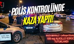 POLİS KONTROLÜNDE KAZA YAPTI!