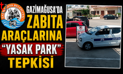 Zabıta aracının yasak parkı tepki çekti