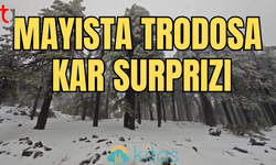 Mayıs ayında Trodos’a kar yağdı
