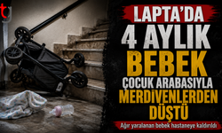 4 aylık bebek çocuk arabasıyla merdivenlerden düştü
