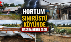 Hortum Sınırüstü Köyünde hasara neden oldu