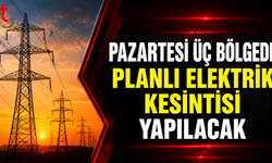 Pazartesi Üç Bölgede Planlı Elektrik Kesintisi Yapılacak