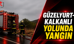 Güzelyurt-Kalkanlı Yolunda Yangın