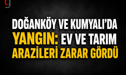 Doğanköy ve Kumyalı’da Yangın: Ev ve Tarım Arazileri Zarar Gördü