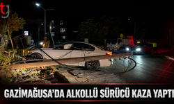 Gazimağusa’da Alkollü Sürücü Kaza Yaptı