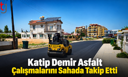 İŞ MAKİNESİNİN ÜZERİNE ÇIKTI, ÇALIŞMALARI YERİNDE DENETLEDİ