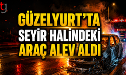 Güzelyurt'ta Seyir Halindeki Araç Alev Aldı