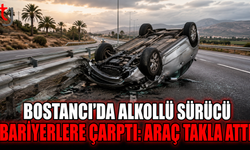 Bostancı’da Alkollü Sürücü Bariyerlere Çarptı: Araç Takla Attı
