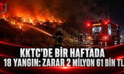 KKTC’DE BİR HAFTADA 18 YANGIN: ZARAR 2 MİLYON 61 BİN TL