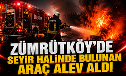 Zümrütköy’de Seyir Halindeki Araç Alev Aldı!