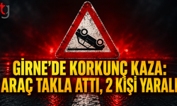 Girne’de Alkollü Sürücünün Karıştığı Kaza: Araç Takla Attı, 2 Kişi Yaralandı