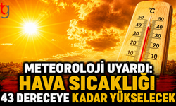 Meteoroloji Uyardı: Hava Sıcaklığı 43 Dereceye Kadar Yükselecek