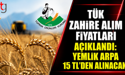 TÜK Zahire Alım Fiyatları Açıklandı: Yemlik Arpa 15 TL’den Alınacak