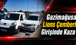 Gazimağusa Lions Çemberi Girişinde Kaza
