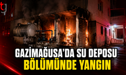 Gazimağusa’da Su Deposu Bölümünde Yangın: Motorlar ve Depolar Zarar Gördü