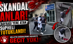Skandal Anlar! Bayrağı Yere Atan Şüpheli Tutuklandı