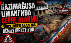 Gazimağusa Limanı'nda Çevre Alarmı! Vinçlerden Akan Yağ Denizi Kirletiyor