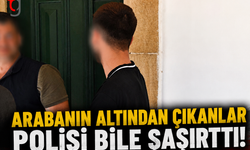 ARABANIN ALTINDAN ÇIKANLAR POLİSİ BİLE ŞAŞIRTTI!