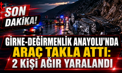Girne-Değirmenlik Anayolu’nda Araç Takla Attı: 2 Kişi Ağır Yaralandı