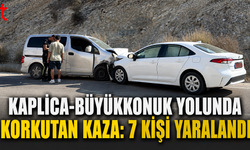 KAPLİCA-BÜYÜKKONUK YOLUNDA KORKUTAN KAZA: 7 KİŞİ YARALANDI